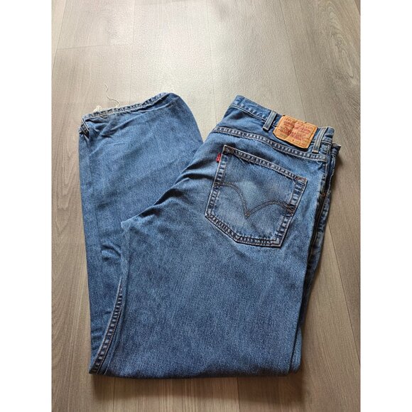 Levis 569 Loose Straight Mens Jeans Size 38X32 Blue Denim - Picture 1 of 7